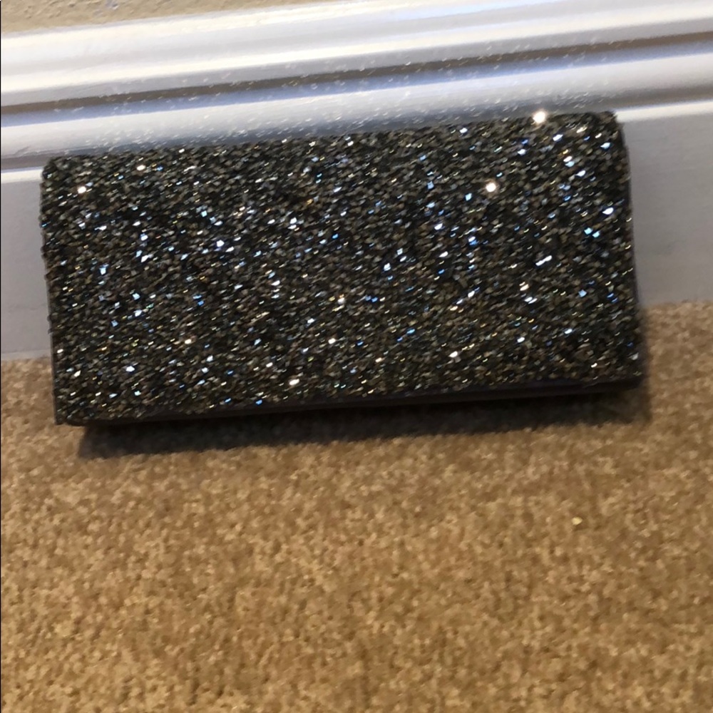 Silver beaded hand bag for prom